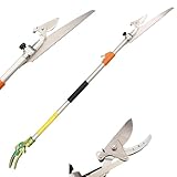 Teleskop Astschere,1,2m-1,8m,ausziehbar,Teleskopsäge Obstpflücker mit rotierendem Klingenkopf,Teleskop-Schneidgiraffe,Rosenschere Teichschere,leichter ausziehbarer Aluminiumgriff für Astschneider