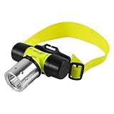 Unterwasser-Taschenlampe – wiederaufladbares Tauchlicht, Tauchscheinwerfer, hohe Intensität, wasserdichte Tauch-Taschenlampe, LED-Perlen-Beleuchtung für Höhlenforschung, Schnorcheln