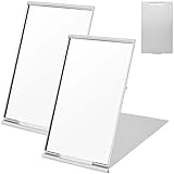 2 Reisespiegel 8.5×5 cm,Kleiner Spiegel,Taschenspiegel aus Aluminium,Portable Faltung Spiegel,Klappspiegel,Kleiner Tischspiegel,Make-up-Spiegel für Reisen,Kosmetikspiegel für Camping,Schminken