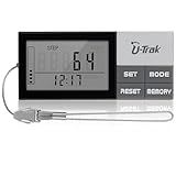 U-Trak 3D Schrittzähler ohne APP und Handy mit Clip, Genauer Einfacher Schrittzähler mit 7 Tage Speicher, Gehweg, Bewegungszeit, Kalorienzähler für Senioren Kinder Mann Frau Damen Herren