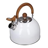 Flötenkessel 2,5 l Pfeifkessel, große Kapazität, Edelstahl 304, schnelle Erwärmung, ergonomischer Griff, Teekanne