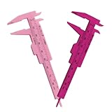 Vibsky Schieblehre aus Kunststoff, 0–80 mm Bereich, mit doppelter mm/Zoll-Skala zur Messung von Tiefe, Höhe, Innen- und Außendurchmesser