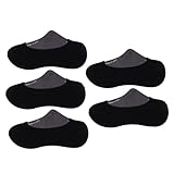 CONGARTENO 5 Paare Herren Baumwoll Sneaker Socken Unsichtbar Atmungsaktiv Anti rutsch Ferse Low Cut Füßlinge Schwarz für Alltag und Sport