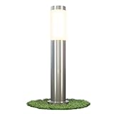 linovum BOSEA-A Wegeleuchte außen mit 1x E27 Sockel - moderne Pollerleuchte 50cm hoch - Sockelleuchte aus Edelstahl IP44