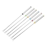CHILDWEET 6st Hot-pot- Schokoladenfondue- Käsegabel Obstgabel Aus Edelstahl Fonduegabeln Aus Edelstahl Mit Griff Fondue-sticks Dip-stäbchen Fondue-tauchgabeln Rostfreier Stahl