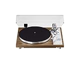 Teac TN-4D-SE Analoger Plattenspieler mit Direktantrieb (Turntable mit integriertem Phono EQ Verstärker) Walnuss