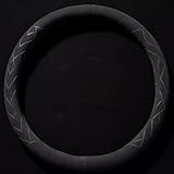 FELEA Lenkradbezug, Auto lenkradbezug Steering Wheel Cover lenkradhülle lenkrad bezug Auto lenkradschutz lenkradschoner, für VW CC 2019-2024 zubehör,Shape O-B-Black