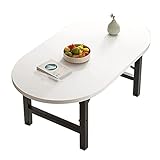 SJIOUEOT Klapptisch, Wohnzimmer, ovaler Couchtisch, japanischer sitzender Esstisch, Schlafzimmer-Freizeittisch, tragbarer Picknicktisch im Freien (Farbe: A, Größe: 100 cm)