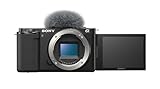 Sony Alpha ZV-E10 APS-C spiegellose Vlog-Kamera (schwenkbares Display für Vlogging, 4K-Video, Echtzeit-Augen-Autofokus)