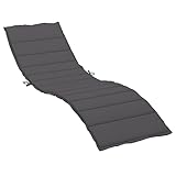 vidaXL Sonnenliege Auflage, Liegenauflage Outdoor, Polster Auflage für Gartenliege Liegestuhl, Polsterauflage, Anthrazit 200x60x3cm Oxford-Gewebe