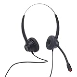 Yanmis Telefon-Headset für Callcenter, Büro-Festnetztelefon-Headset mit Mikrofon-Geräuschunterdrückung, Binaurales USB-Kundendienst-Headset, Lautstärke Einstellbar