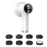 Kabelloses Anti-Cellulite Massagegerät mit 9 Vibrationsstufen & 8 Köpfen, Wiederaufladbar Handmassagegerät für Arme - Hautstraffung, Cellulite-Reduktion & Blutzirkulation - Weiß