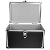 Hohopeti Werkzeugkoffer Aluminiumlegierung Leichter Hartschalen Werkzeugkasten mit Stoßfesten Ecken Ergonomischer Griff Tragbarer Metallkoffer für Handwerker und Outdoor Einsatz