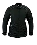 Texpeed Motorradjacke damen mit protektoren - Motorrad Motorroller Biker Wasserdicht Jacke Mit Rüstung (EN 1621-1) Schwarz - M