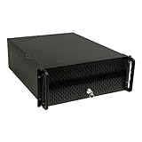 UNYKAch Rack-Gehäuse 19 Zoll UK4129 4U ATX Format mit 550mm Tiefe, 3X 5,25', 8X 3,5', Frontstaubfilter mit Sicherheitsschlüssel und Zwei USB 2.0-Anschlüssen