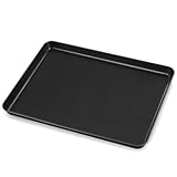 Onader Backblech, Karbonstahl Rechteckig Ofenblech, Kuchenblech mit Antihaftbeschichtung für Kochen Backen Servieren, Gesund & Leicht zu Reinigen, 40,5×30,5×2,5cm