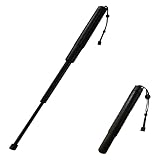 Teleskopschlagstock, 550/640 mm Schwarz Schlagstock Ausziehbar | 300g Leicht | Rutschfester Griff | Kompakt & Faltbar | Selbstverteidigung & Camping, Trekking, Outdoor (550mm-A)