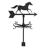 SUPERDANT Galoppierendes Pferd Wetterhahn Ornament Windfahne Wetterfahnen Personalisierte Wetterfahne Aus Metall Für Gartendekoration Bauernhausdach Dekoratives Outdoor-Garten-Windmesswerkzeug