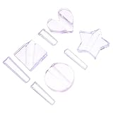 HAPINARY 4 Stück Nagelprägeform Dekorationswerkzeuge Polieren Prägewerkzeug Nagelformen Maniküre Geprägte Form Nagelstudio Schimmel Nagelkunstwerkzeug Rahmenbiegeform Acryl Violett