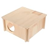 GANAZONO Hamsterversteck aus Natürlichem Holz Mehrstöckiges Nagerhaus für Meerschweinchen Privater Rückzugsort Langlebig und Sicher als Dekoratives Versteck und Schlafplatz für Kleine
