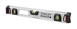 Stanley FatMax Wasserwaage II (60 cm Länge, magnetisch, 1 horizontale/2 vertikale Libellen, Aluminiumkorpus) 1-43-554