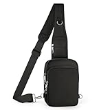 BROADREAM Diebstahlsichere Umhängetasche Sling Chest Crossbody Bag mit Reißverschluss Lock und RFID-Blockierung, Wasserdicht Brusttasche Schultertasche Männer Frauen für Outdoor-Sport und Wandern
