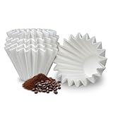 Kleine Kaffeefilter für 1–2 Tassen, 100 Stück, Einwegkorb-Kaffeefilterpapier, kompatibel mit Kalita Wave Dripper 155 Serie, Einzelportion-Kaffeekanne, Übergießen und Tropfkaffeemaschine, für 1–2