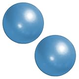 NUWIQ Pilates Ball, 25 cm Gymnastikball Klein, Gymnastikbälle Kinder, mit Aufblasbarem Strohhalm, für Yoga, Gleichgewichtstraining, Aerobic, 2 Stück, Blue