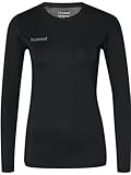 hummel Damen Hml First Performance Kvinder Jersey L/S Shirt, Schwarz, XS EU