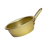 PHENOFICE 2 Stk Schüssel Reiswein Grillschale Geschirr Traditionelle Schalen Kalte Schüssel Restaurantschüssel Schicke Schale Koreanische Servierschüsseln Nudelbehälter Aluminium Golden
