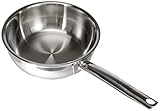 Spring Sauteuse Brigade Premium | Edelstahl | Ø 18 cm, H: 6,5cm / Inhalt: 1,5 L | Backofen- und Spülmaschinenfest | mit Schüttrand und Innenskalierung | induktionsgeeignet