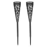 SHINEOFI Grabvasen 2 Stück mit Stabilem Dorn Wetterfeste Bodeneinbauvasen aus Kunststoff Friedhofsblumenvase für Grabschmuck und Außenbereich