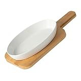 SECFOU 1 Satz Backgeschirr Platte quadratische Kuchenform Tablett aus Keramik Schüssel behandeln Backschale aus Porzellan auflaufform die tellermanns cookware Backform Blech hölzern Weiß