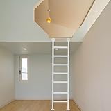 Universal-Kletterleiter aus Metall, mit rutschfestem Pedal, 3/4/5/6/7/8/9 Stufen, Sicherheitsleiter für Dach/Garage, Feuerleiter (160 cm)