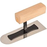 Ymxygz Plaster Trowel, Stainless Steel Blade with Wooden Handle Construction Concrete Spatula Hand Tool for Applying Mortar