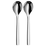 WMF Nuova Müslilöffel Set 2-teilig, 16,5 cm, Joghurtlöffel, Cromargan Edelstahl poliert spülmaschinengeeignet