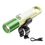 Fahrrad-Nachtlicht zum Reiten – Front-Nachtlicht mit hohen Lumen, wiederaufladbares Fahrradlicht – 3 Lichtmodi, Clip, super hell, wasserdicht, Außenleuchten für Fahrrad