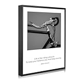 JBER Wandkunst, inspirierende Zitate, Motivationsposter für Büro, Dekoration, Raumdekoration, Poster, Schlafzimmer, Küche, Geburtstagsgeschenk, gerahmt, 40 x 30 cm (schwarzes Fahrrad)
