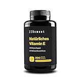 Natürliches Vitamin E, 400 IU pro Kapsel, 200 Weichkapseln | mit Natives Olivenöl Extra | Antioxidant und Anti-Aging | Mit Extra-Nativen Olivenöl | Zenement