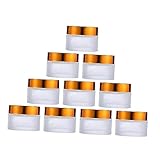 CRILSTYLEO 10st Sahneflasche Glasflasche Schminkdose Behälter Für Cremes Pumpenglas Kosmetischer Spender Cremedose Kosmetik-make-up-glas Aufbewahrungsbehälter Spender Für Cremetiegel Golden