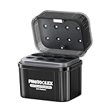 PHOTOOLEX AA Akku-Ladegerät für NiMH & Lithium-Batterien, Wiederaufladbarer Batterie-Hybrid-Lader mit Smart LED-Anzeige, Integrierte Aufbewahrungsbox mit 8 Ladeschächten & Schnellladefunktion