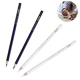 Neerow 4 Stück Schneiderkreide, Schneiderkreidestift, Nähkreide Stoffkreide, Nähen Bleistift, Stoff Marker Stift für Schneiderei Nähen Notizen Basteln (2 Farben)