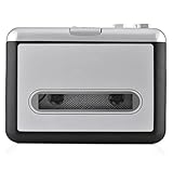Kassettenspieler, Tragbarer Kassettenrekorder, USB-Kassetten-zu-MP3-Konverter mit Kopfhörer-Lautstärkeregelung, Umgekehrte auf Band, Kassettenrekorder, Voller Stereo-Sound, Weiß