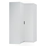 AXLIVING Schrank Modern Eckschrank weiß Storicos 97,8 x190,5 x97,8cm