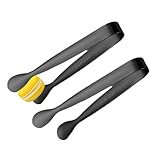 Zuckerzange | 2 Stück kleine Zange für Vorspeisen aus Edelstahl - Zange für Partyspeisen, für Marshmallows, Bartender, Tee, Kaffee, Bäcker, Restaurant, Buffet, Partyservice