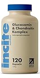 Incite Nutrition Hochwirksamer Glucosamin- und Chondroitin-Komplex mit MSM, Vitamin C, Ingwer, Hagebutte und Kurkuma, Nahrungsergänzungsmittel für die Gelenkpflege, 120 Stück (1er-Pack)