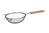 Premier Housewares 0806509 Brühsieb, Edelstahl mit Holzgriff,16 cm