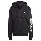 adidas Damen Essentials Linear Full-zip French Terry Jacke, Black/White, M EU