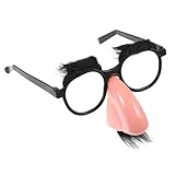 WOFASHPURET Kostümbrille mit Großer Nase und Augenbrauen Lustige Partybrille für Erwachsene Kinder Halloween Karneval Maskenball Schnurrbartbrille