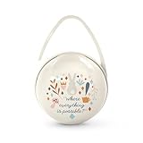 Suavinex, Schnullerbox für Babys, Zum unabhängigen Tragen von 2 Schnullern, mit Schlaufe zum Aufhängen an Tasche, Kinderwagen oder Wiege, Schnullerbehälter, Schnullertasche, Etui, Wonderland Beige